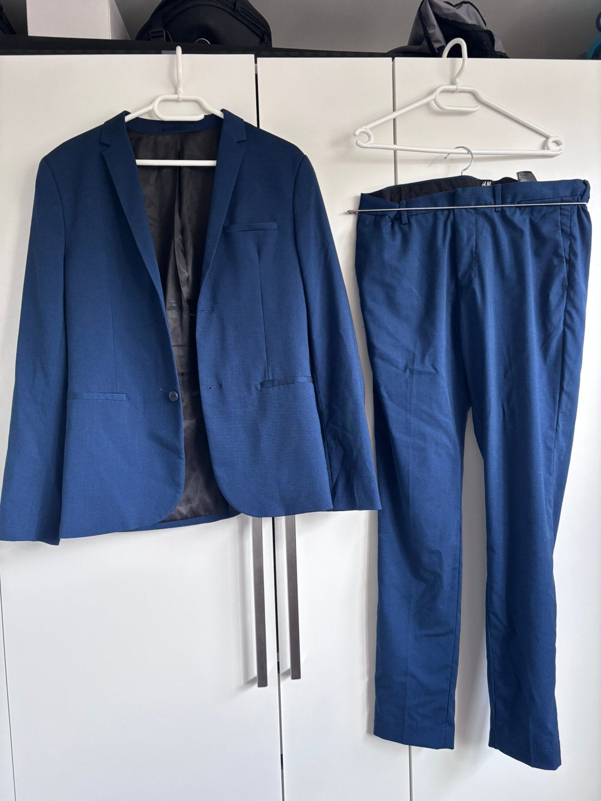 Herenpak donker blauw M / 50 H&M, Ophalen of Verzenden, Zo goed als nieuw, Maat 46/48 (XL) of groter, Zwart