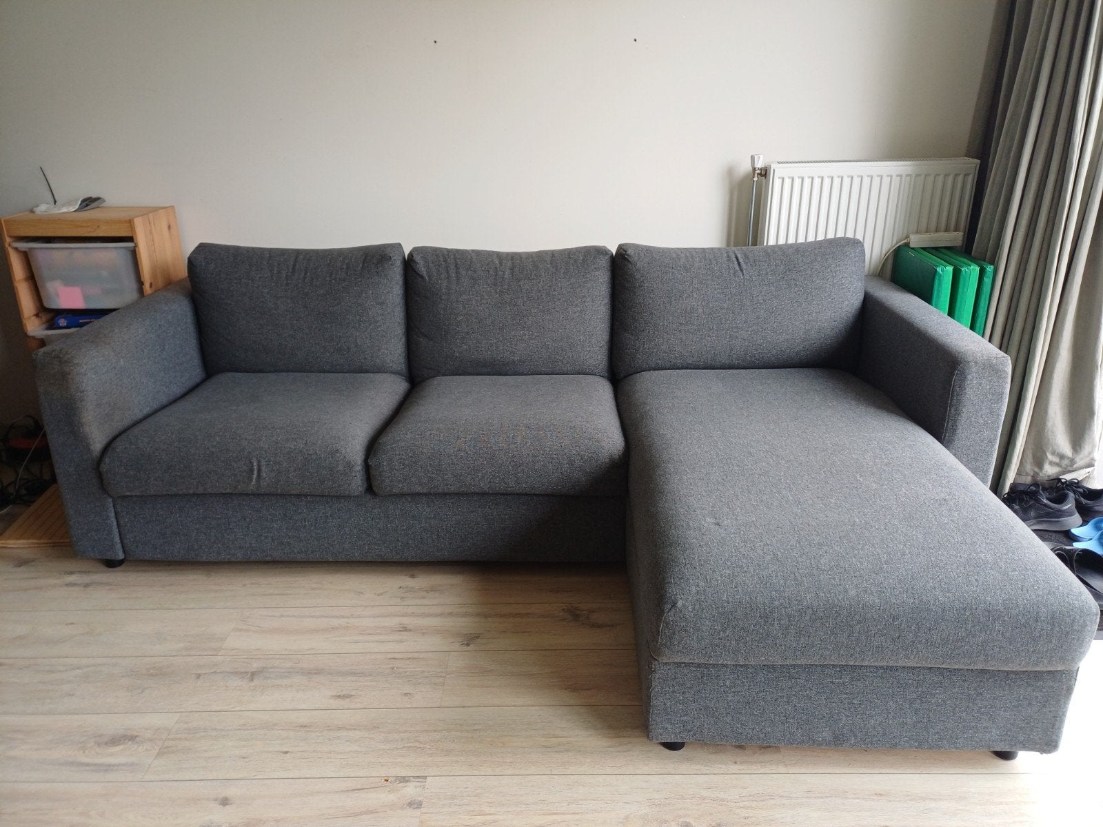 IKEA VIMLE Hoekbank met opbergruimte, grijs, Ophalen, Gebruikt, Stof
