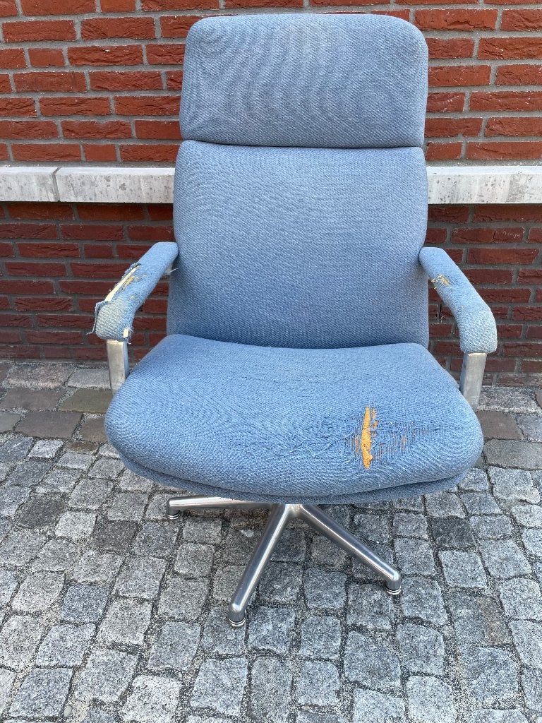 Vintage Artifort directie fauteuil - Opknapper, Ophalen, Gebruikt, 75 tot 100 cm, Stof
