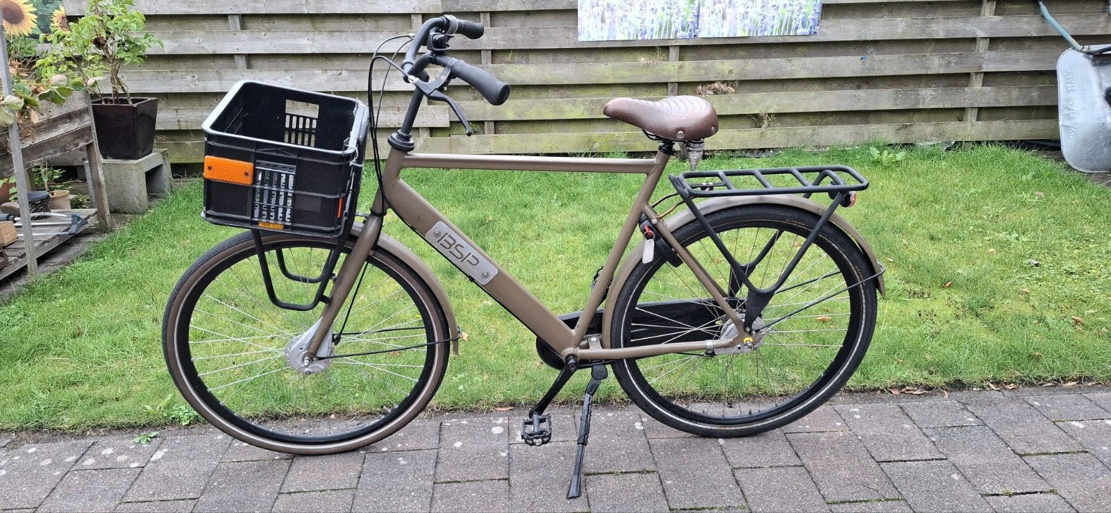 BSP Herenfiets 28 inch, frame 62 cm, met mandje, Ophalen