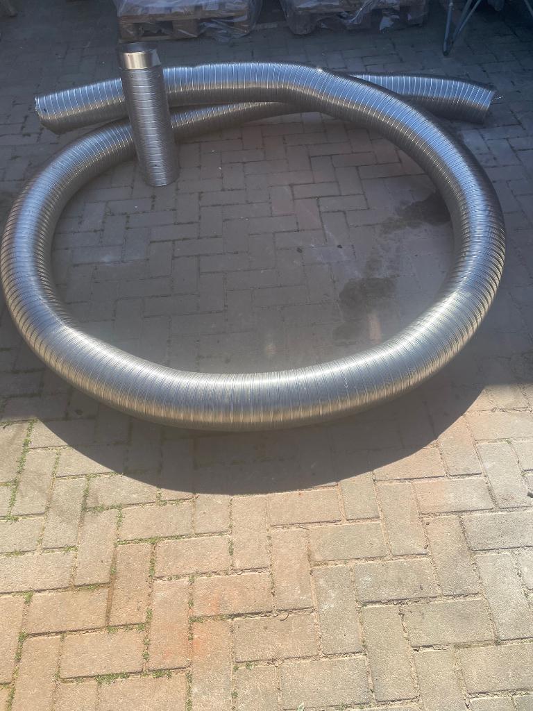 flexibele schoorsteenvoering van rvs, Ophalen, Houtkachel, Zo goed als nieuw, Inbouw
