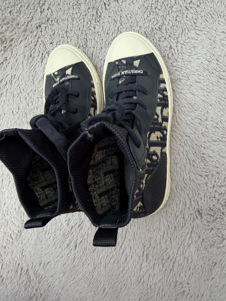 High-top / Hoge stoffen sneakers CD, Blauw, Ophalen of Verzenden, Sneakers of Gympen, Onbekend