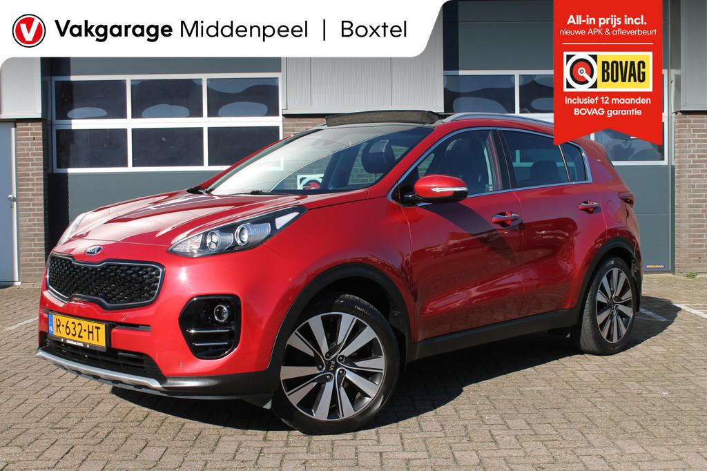 Kia Sportage 1.6 T-GDI GT-Line PlusLine | Pano | Trekhaak |, Auto's, Kia, Voorwielaandrijving, Gebruikt, 4 cilinders, Leder en Stof