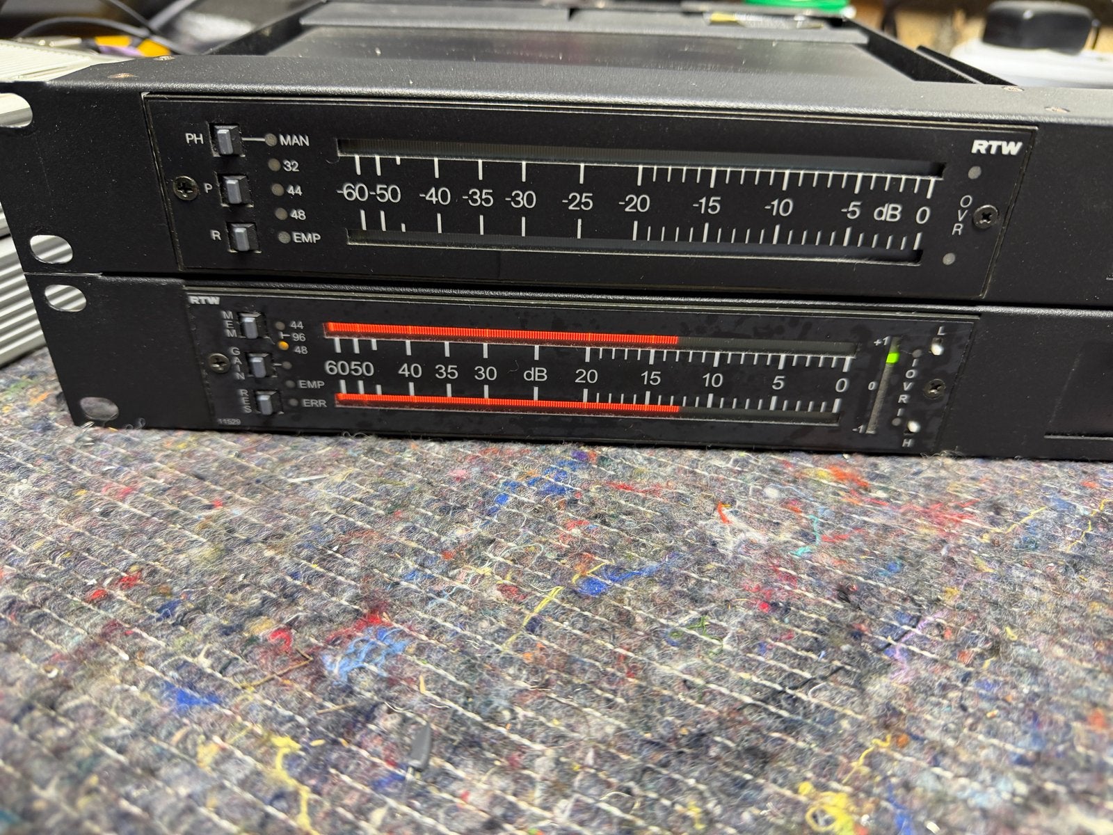 RTW Audio Meters - Model 1022 en PPM 1206 + 19 inch mount, Ophalen of Verzenden, Gebruikt