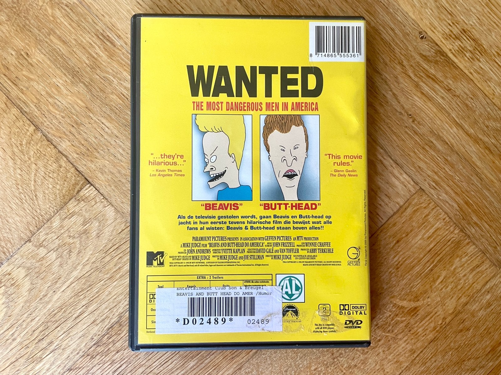 Beavis and Butthead Do America DVD (ex-rental, met NL), Engels, Tekenfilm, Nederlands, Ophalen of Verzenden