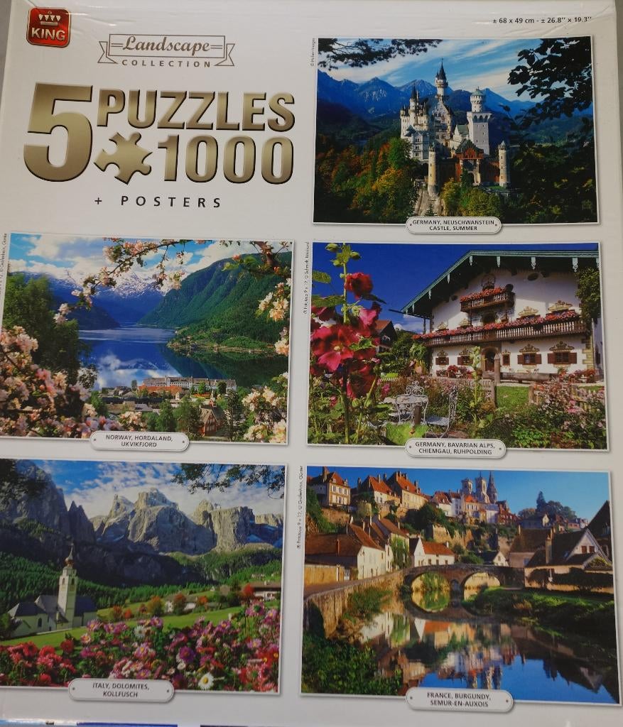 puzzel, Ophalen, 500 t/m 1500 stukjes, Zo goed als nieuw