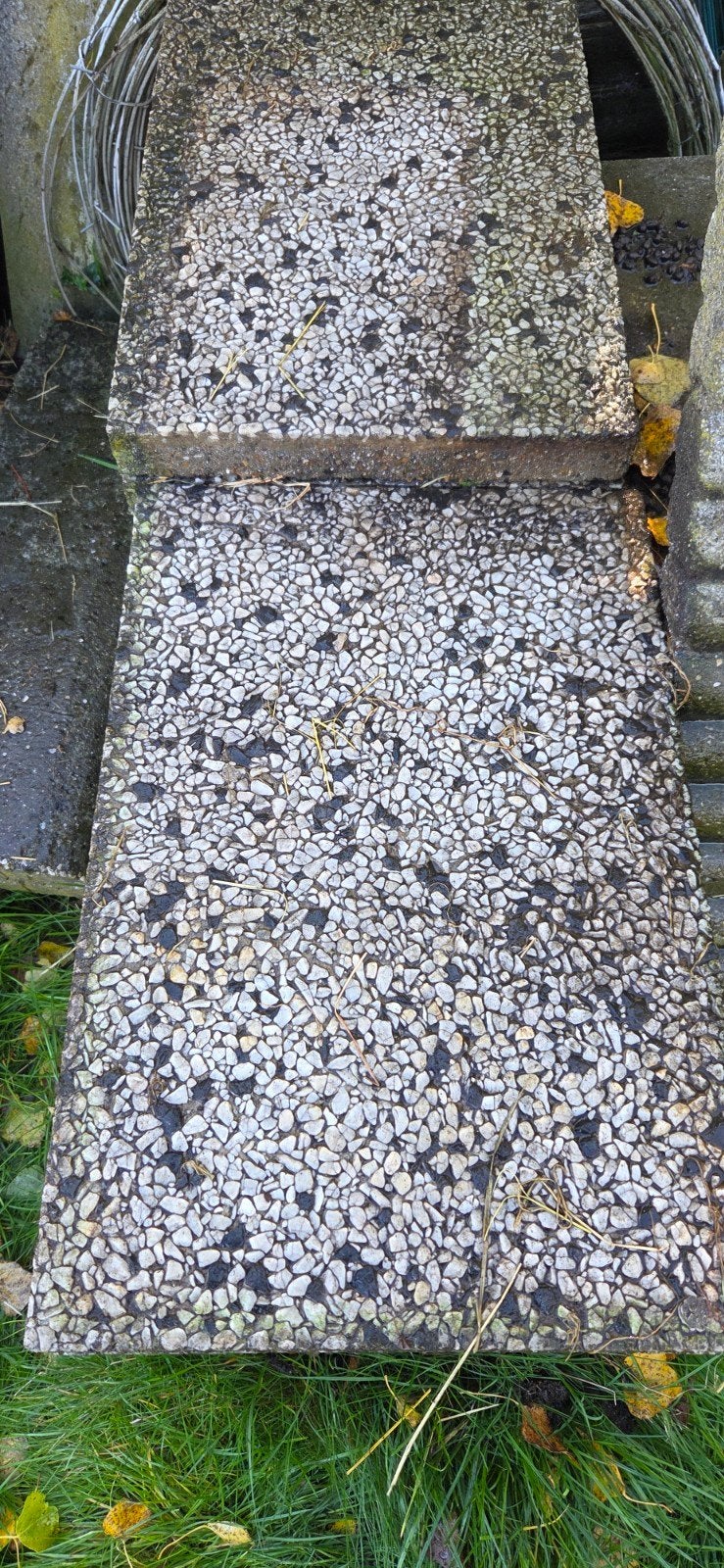25 stuks 40x60 terrastegels, grindtegels, Ophalen, Gebruikt, 5 tot 10 m², Beton