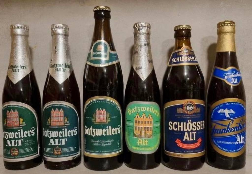Set Düsseldorf Altbier: Gatzweiler / Schlösser / Frankenheim, Verzamelen, Biermerken, Zo goed als nieuw, Flesje(s), Overige merken