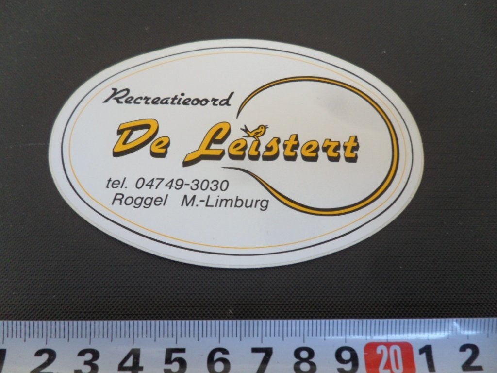 sticker roggel recreatieoord DE LEISTERT, Ophalen, Zo goed als nieuw