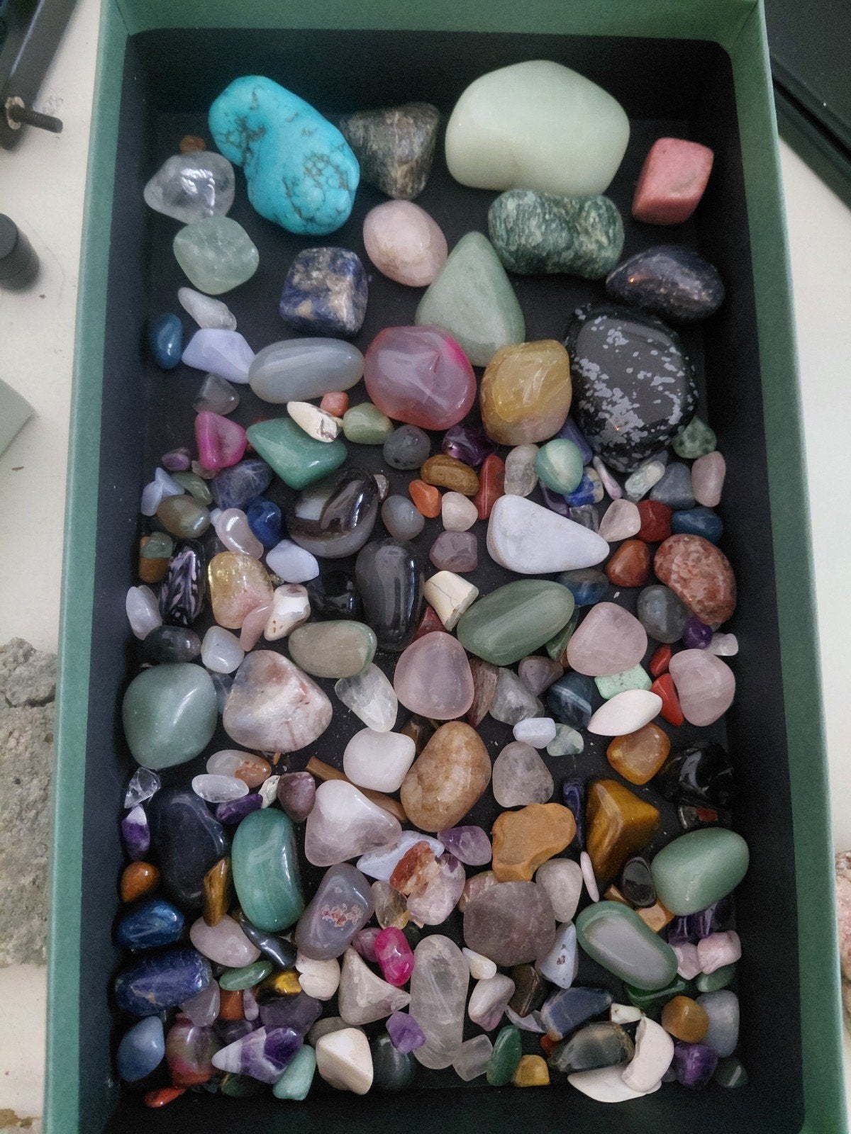 Collectie van gepolijste edelstenen en mineralen, Ophalen of Verzenden, Gebruikt