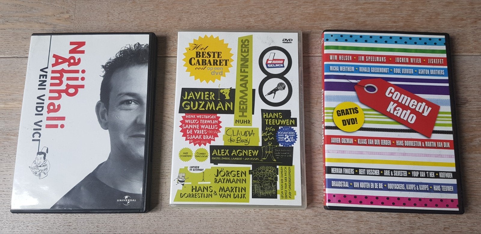 Drie cabaret DVD's te koop, Ophalen of Verzenden