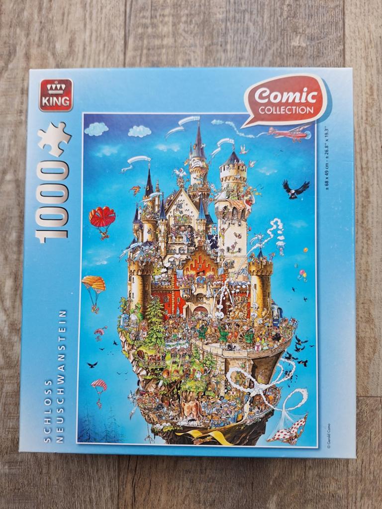 King Comic Collection Schloss Neuschwanstein puzzel 1000 st., Hobby en Vrije tijd, Ophalen of Verzenden, 500 t/m 1500 stukjes