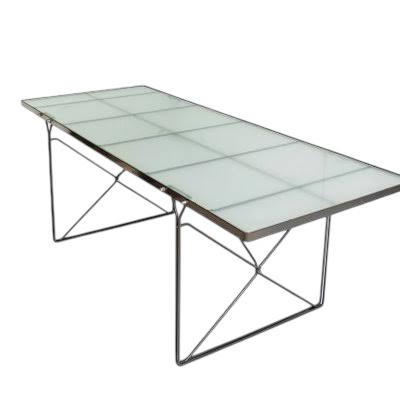 Vintage IKEA eettafel MOMENT van Niels Gammelgaard, Ophalen, 200 cm of meer, Glas, Rechthoekig