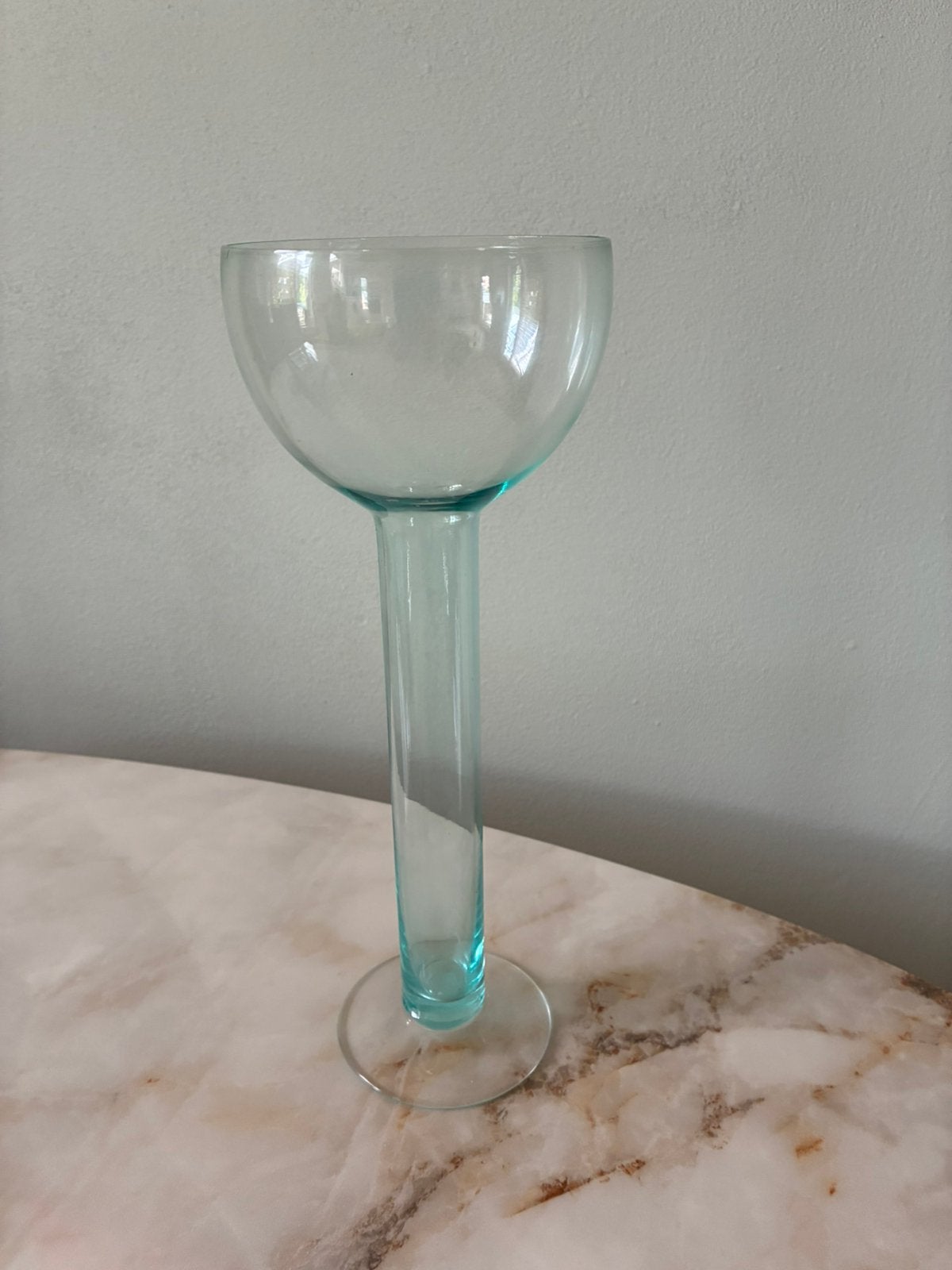 Vintage glazen kaarsenkandelaar/vaas, Ophalen of Verzenden