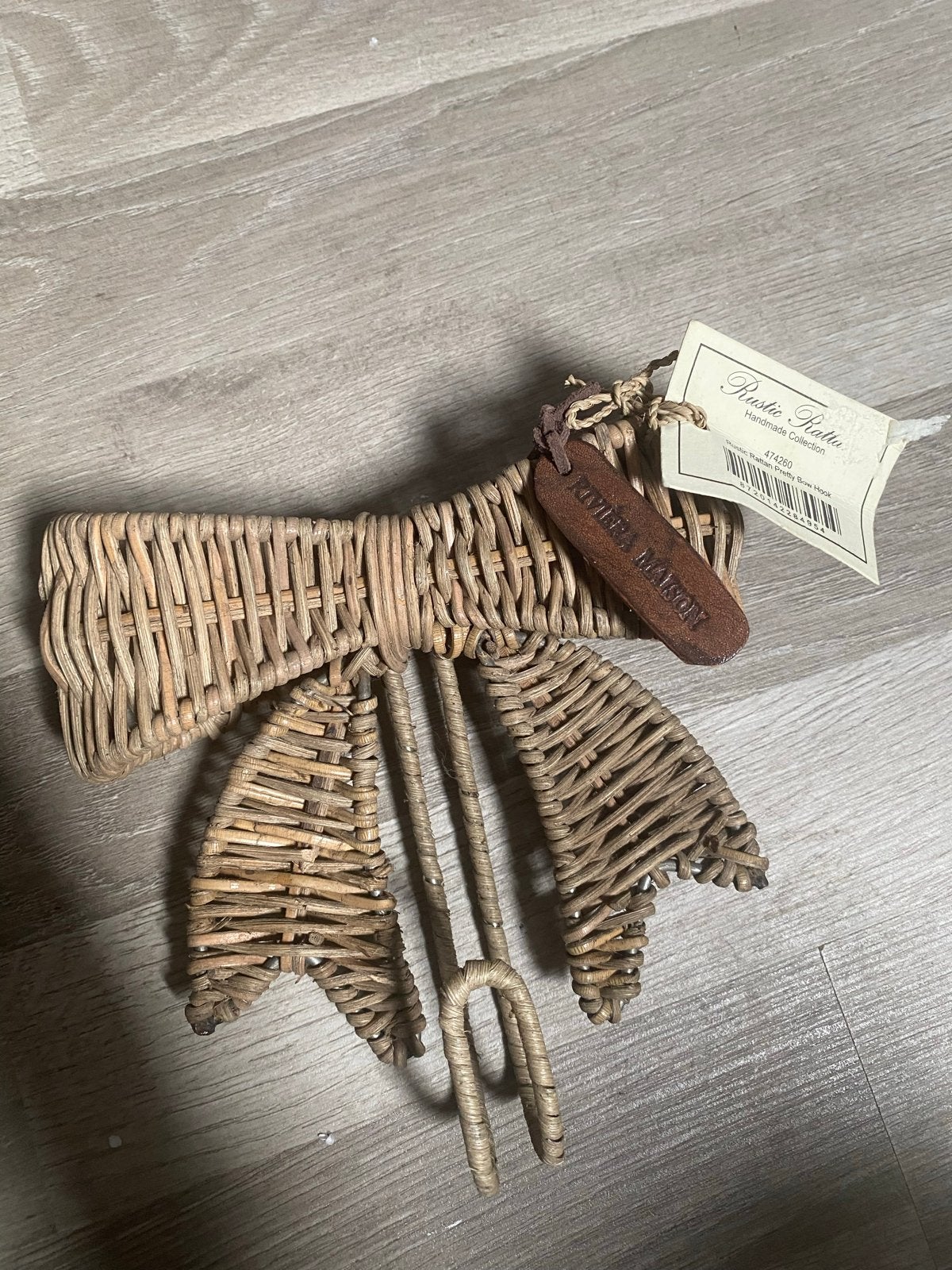 Riviera Maison Rustic Rattan Pretty Bow Hook, Huis en Inrichting, Nieuw, Ophalen of Verzenden, Landelijk, Natuurlijk materiaal