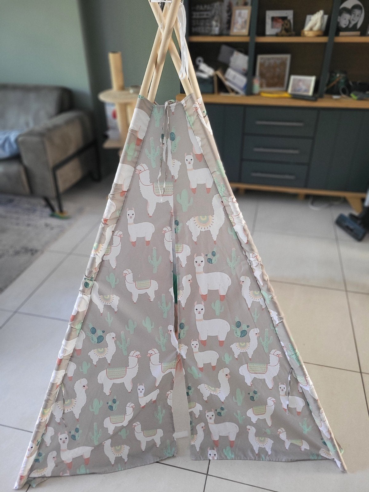 Leuke kinder tipi tent met lama en cactus print, Ophalen, Zo goed als nieuw