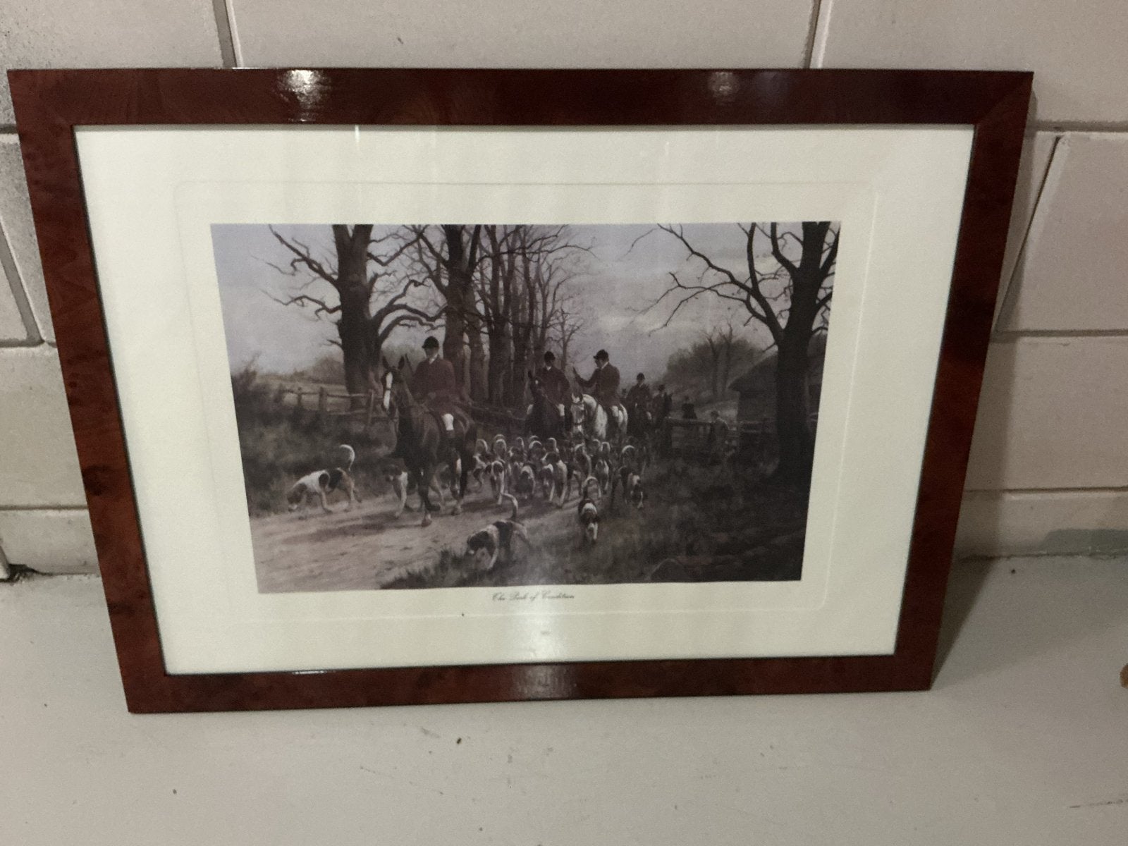 Jachttafereel met ruiters en honden, ingelijste print, Ophalen, Dieren, Klassiek, Print