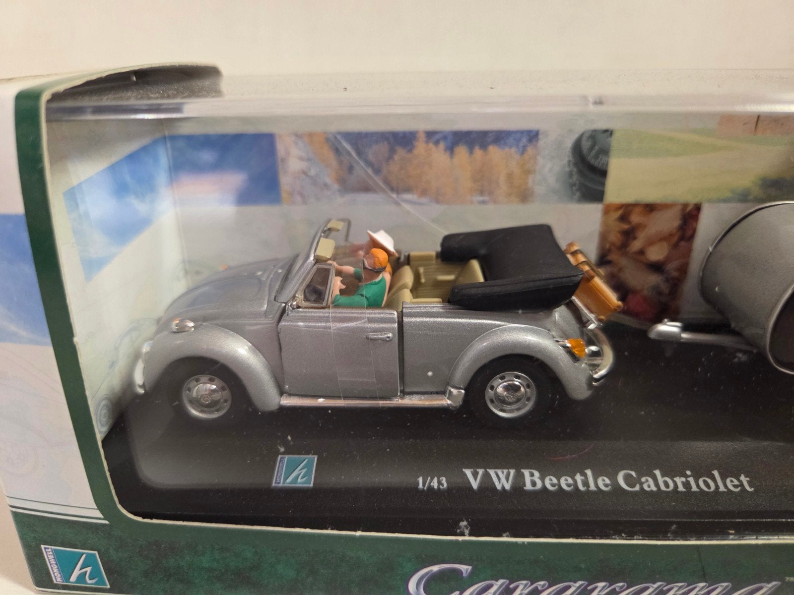 Cararama Volkswagen Kever met caravan 1:43, Hobby en Vrije tijd, Modelauto's | 1:43, Overige merken, Auto, ., Nieuw