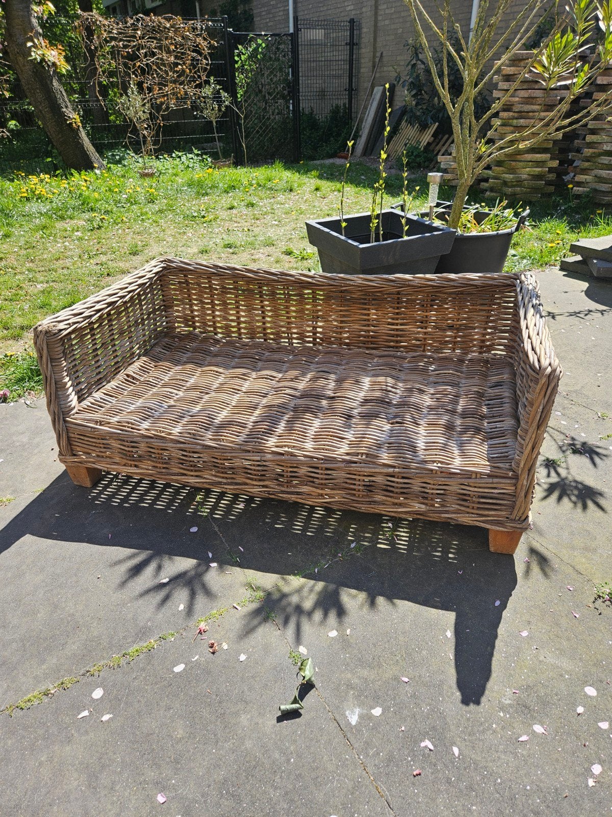 Hondenmand rotan riet, Dieren en Toebehoren, Ophalen, Riet