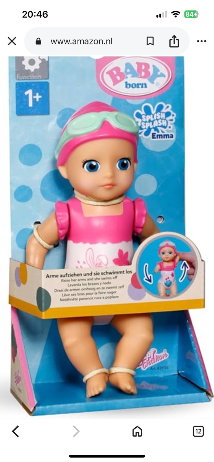 3 mini Baby Born meisjes popjes voor 12 euro  met spulletjes, Ophalen of Verzenden, Gebruikt, Babypop