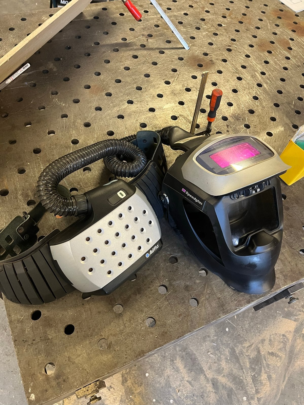Speedglas 9000v met Adflo, inclusief oplader en accu, Ophalen of Verzenden, Zo goed als nieuw, Overige typen