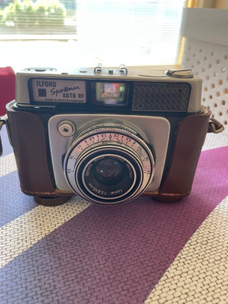 Ilford Sportsman Auto 35mm RF Camera Steinheil Cassar, Ophalen of Verzenden, Gebruikt, Compact, Overige Merken