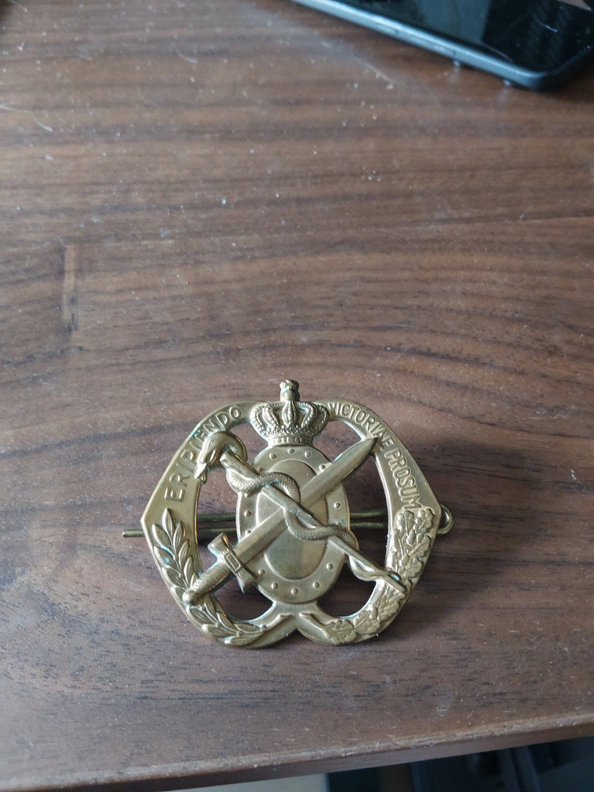 Baret embleem geneeskundige dienst, Ophalen of Verzenden, Landmacht, Nederland, Embleem of Badge
