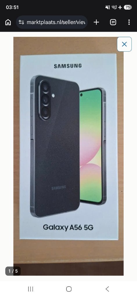 Samsung Galaxy A56 5G – Sealed in box!, Zwart, Touchscreen, Nieuw, Ophalen of Verzenden