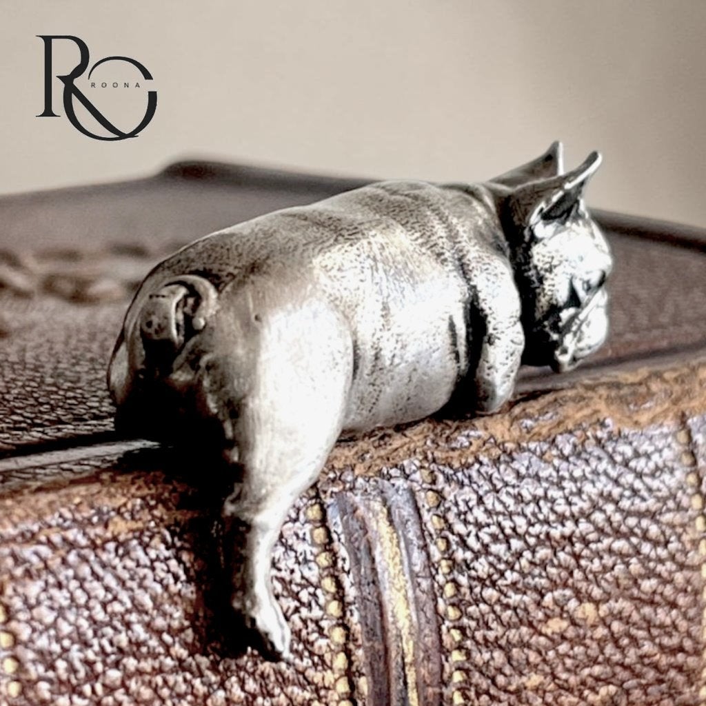 Zilveren Franse Bulldog Miniatuur 925 Sterling Zilver, Ophalen of Verzenden, Zilver