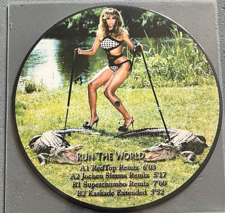lp pop dance Beyoncé Run The World 12" vinyl picture disc, Ophalen of Verzenden, Zo goed als nieuw, 12 inch