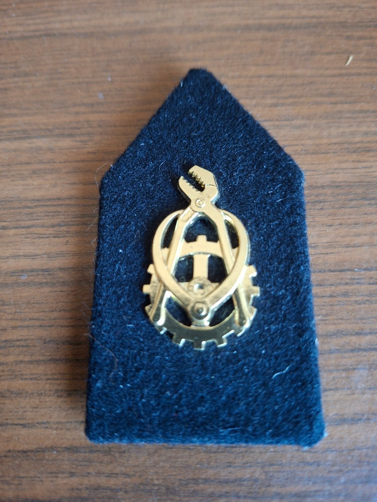 kraagembleem Kon. Landmacht Regiment Technische Troepen, Ophalen of Verzenden, Landmacht, Nederland, Embleem of Badge