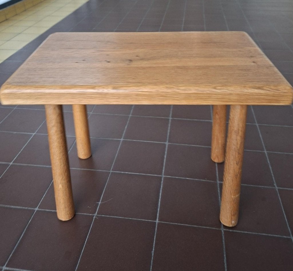 vintage eiken brutalist salontafel bijzettafel jaren 50,60, Ophalen of Verzenden