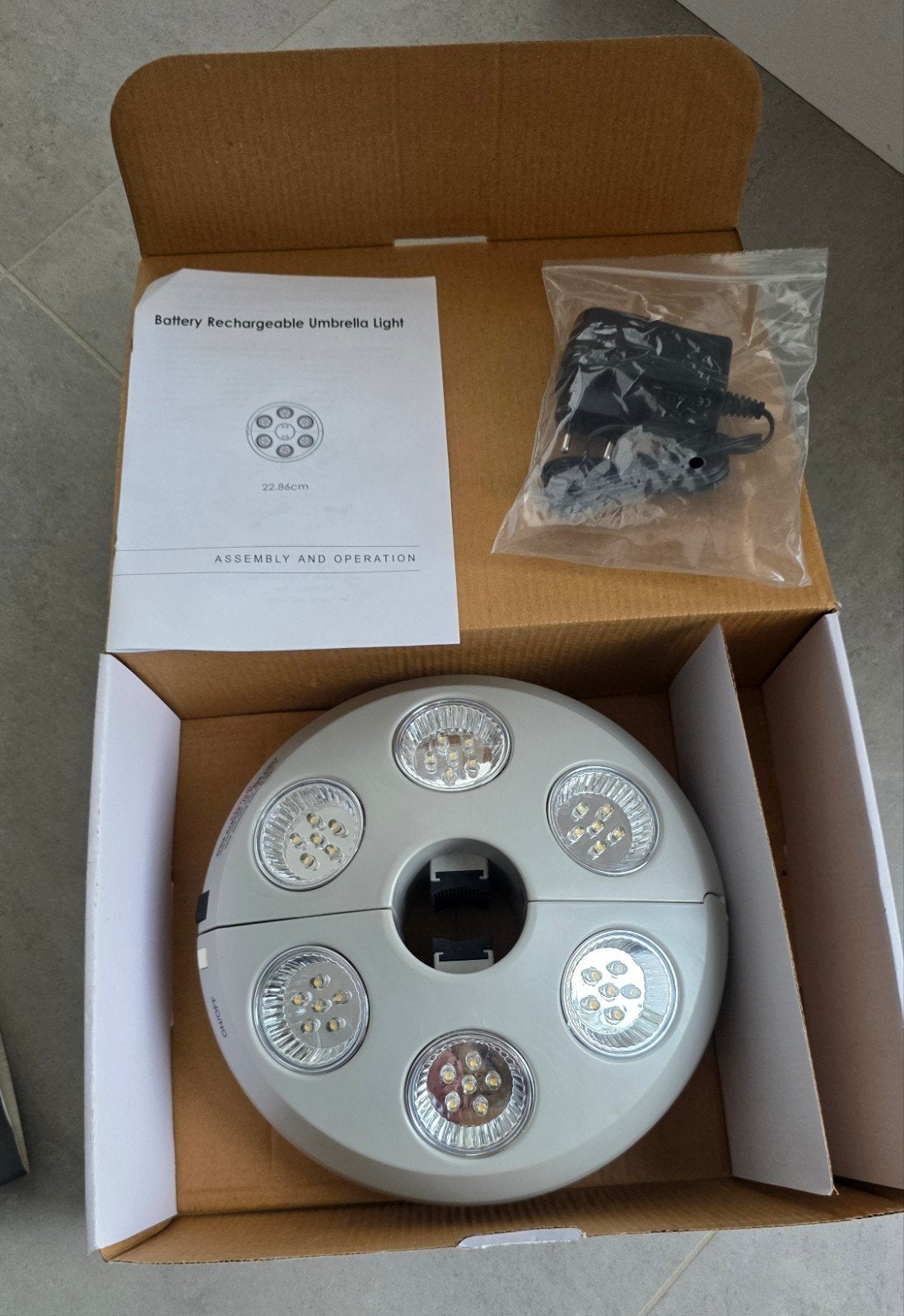 Shadowline 6-LED parasolverlichting (nieuw in doos), Tuin en Terras, Ophalen of Verzenden, Nieuw