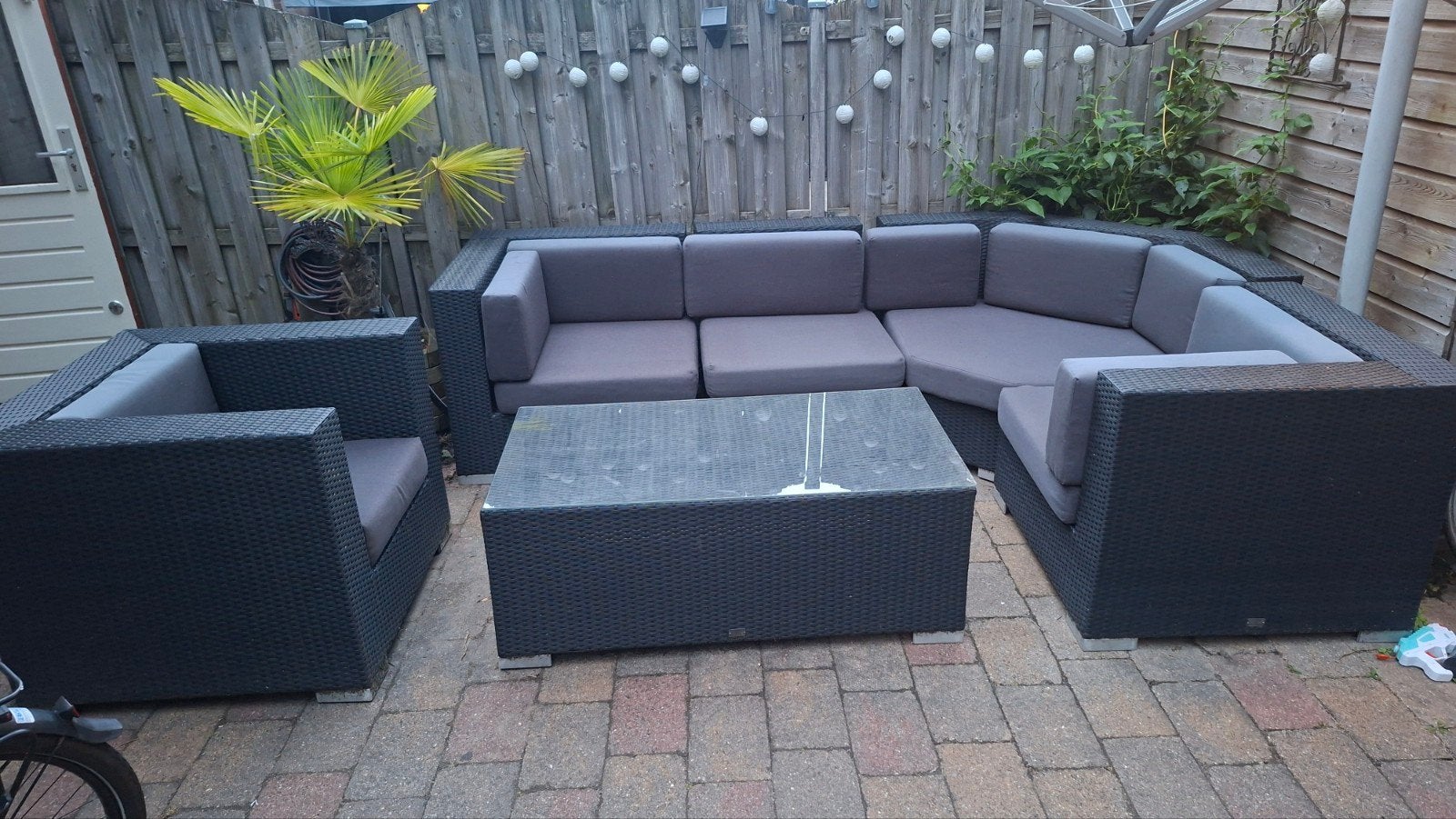 Bois Le Duc Wicker Loungeset met Glazen Tafel, Tuin en Terras, Tuinsets en Loungesets, Ophalen