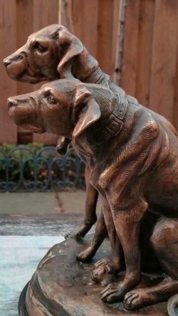 Bronzen beeld honden Emmanuel Frémiet Sitting dog, Brons, Ophalen of Verzenden, Brons