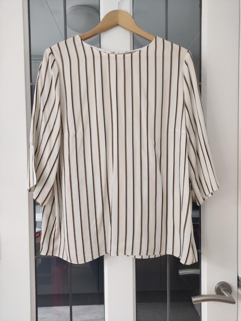 Natan blouse maat 44 crème met strepen, Kleding | Dames, Blouses en Tunieken, Wit, Maat 42/44 (L), Ophalen of Verzenden, Zo goed als nieuw