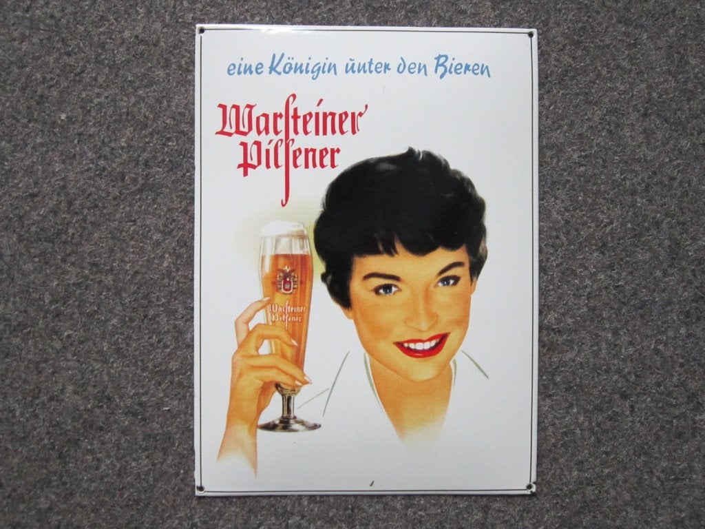 WARSTEINER EMAILLE RECLAMEBORD, Ophalen, Zo goed als nieuw, Reclamebord, Plaat of Schild, Overige merken