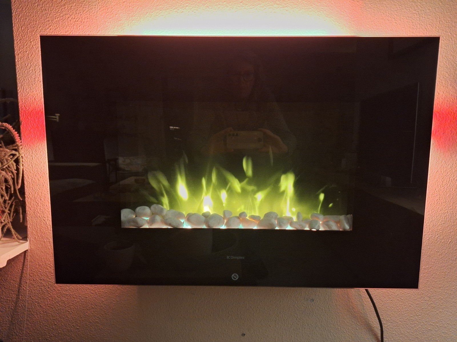 Dimplex Toluca Deluxe Elektrische Wandhaard Optiflame LED, Ophalen, Zo goed als nieuw, Hangende haard, Elektrische haard