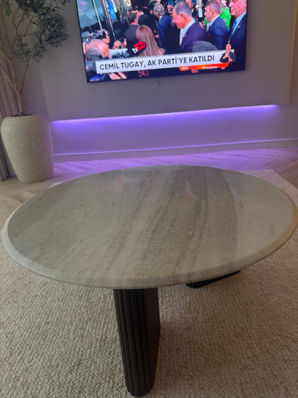 Richmond Mayfield ronde salontafel met marmeren blad