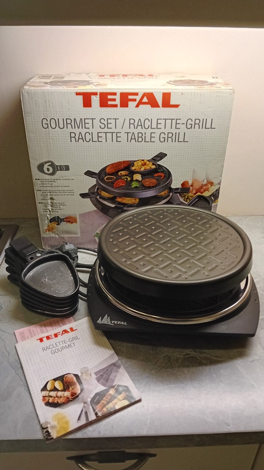 Tefal Gourmet/Raclette stel (6 pers), Witgoed en Apparatuur, Gourmetstellen, Ophalen, 4 t/m 7 personen