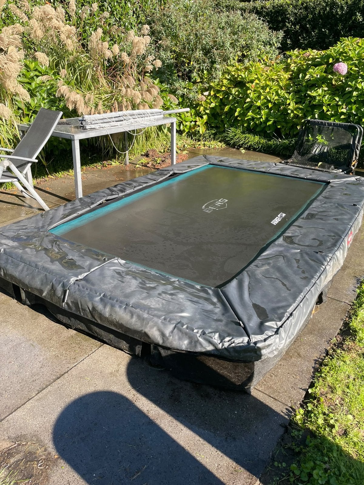 BERG Sports Trampoline Ultim Favorit InGround 330x220 cm, Ophalen, Gebruikt