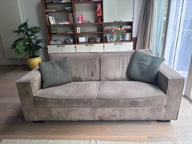 2 1/2 zits rib bank, Ophalen, 150 tot 200 cm, Vintage, Tweepersoons