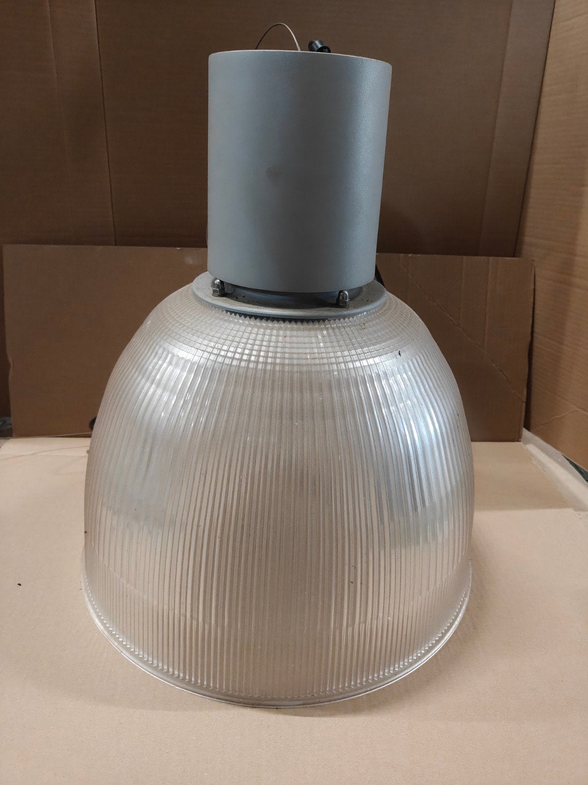 industriële lamp, Huis en Inrichting, Hanglamp, Gebruikt, Rond, 30 cm