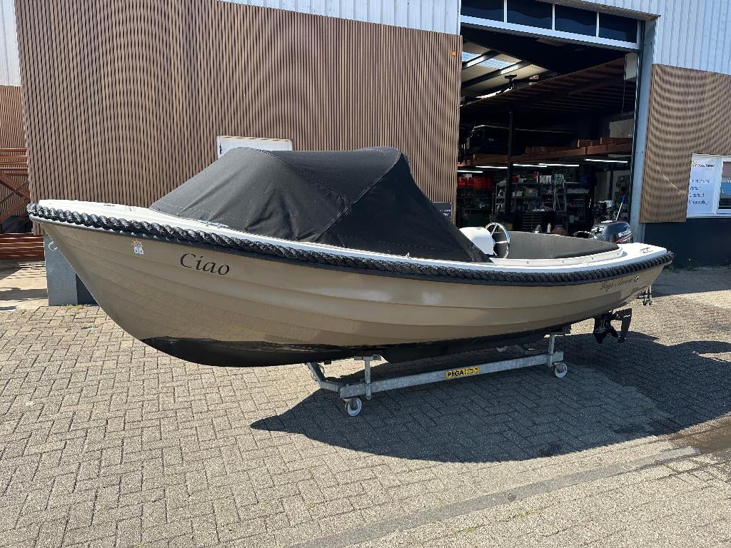 Lago Amore 450 met Suzuki 9.9PK, Watersport en Boten, Sloepen, Ophalen, Consoleboot, Gebruikt, Rondzit