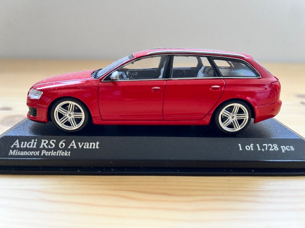 Minichamps Audi RS6 Avant C6 1:43, Verzenden, Zo goed als nieuw, Auto, MiniChamps
