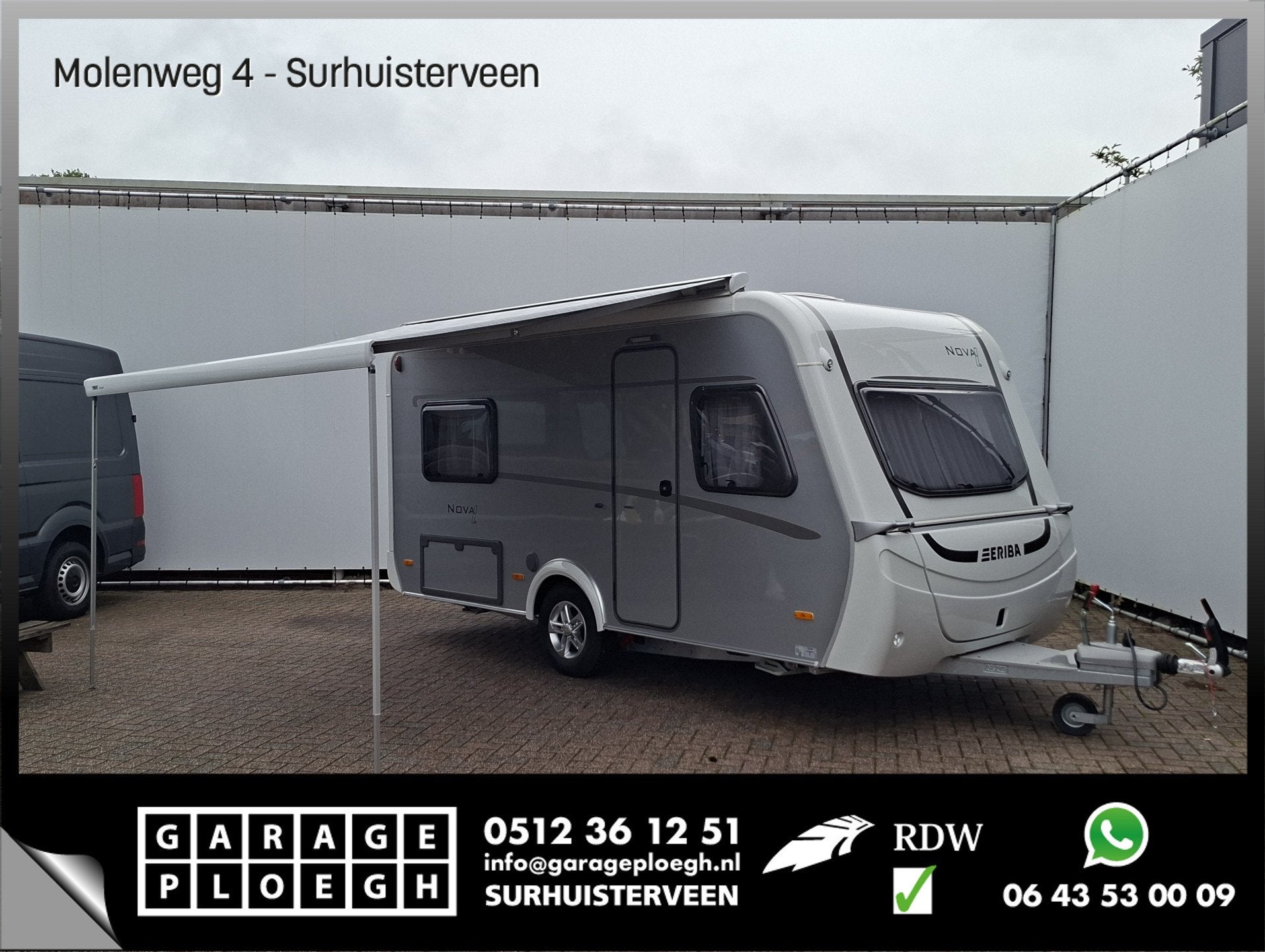 Eriba Nova hymer light 465 NIEUW Thule luifel Vloerverwerwar, Info@garageploegh.nl, Bedrijf, 6 tot 7 meter, Eriba