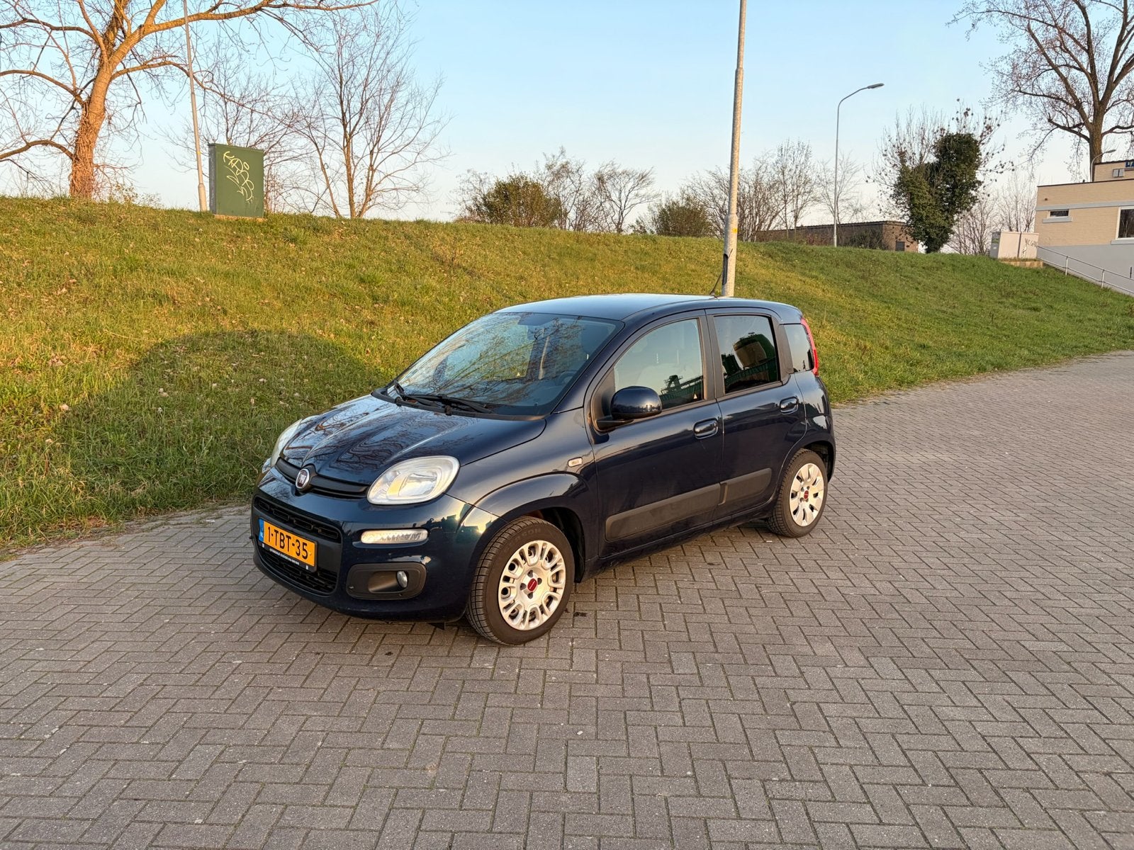 Fiat Panda 0.9 Twinair 48KW 2014 Blauw, Euro 5, 31 €/maand, Panda, Start-stop-systeem