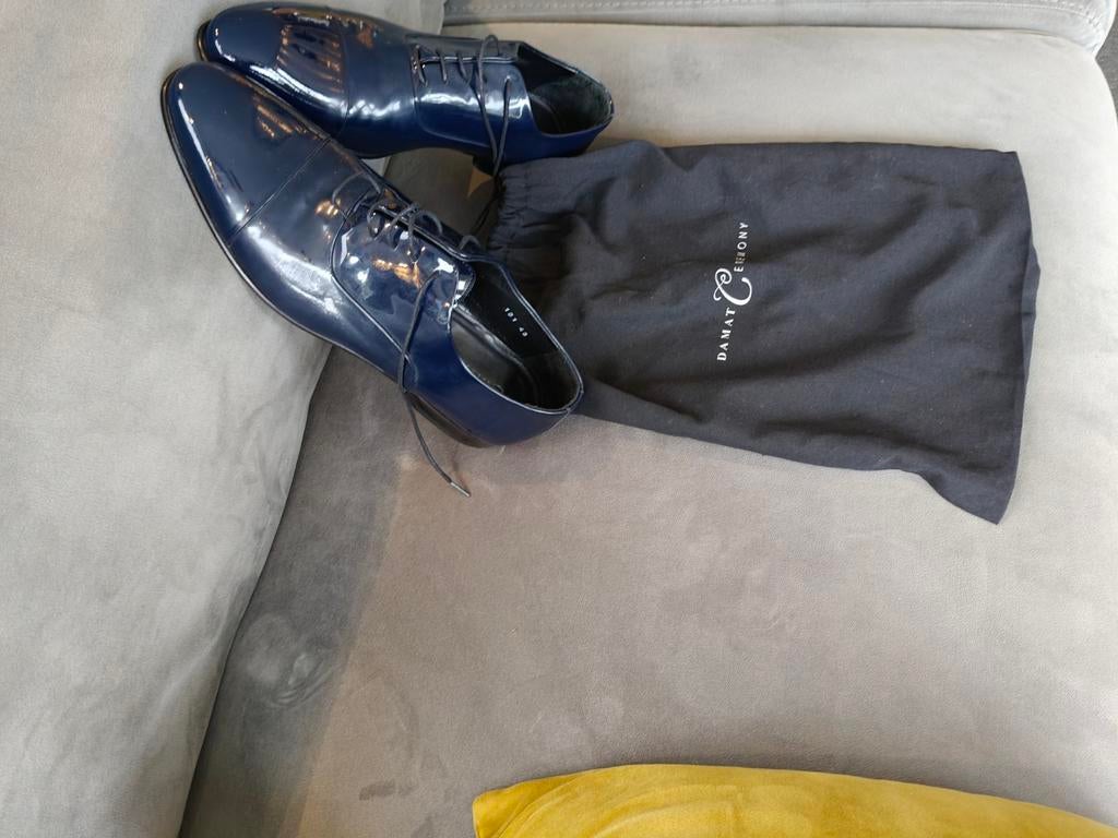 Feestelijke herenschoenen donkerblauw maat 43 NIEUW, Blauw, Nieuw, Ophalen of Verzenden, Damat Ceremony