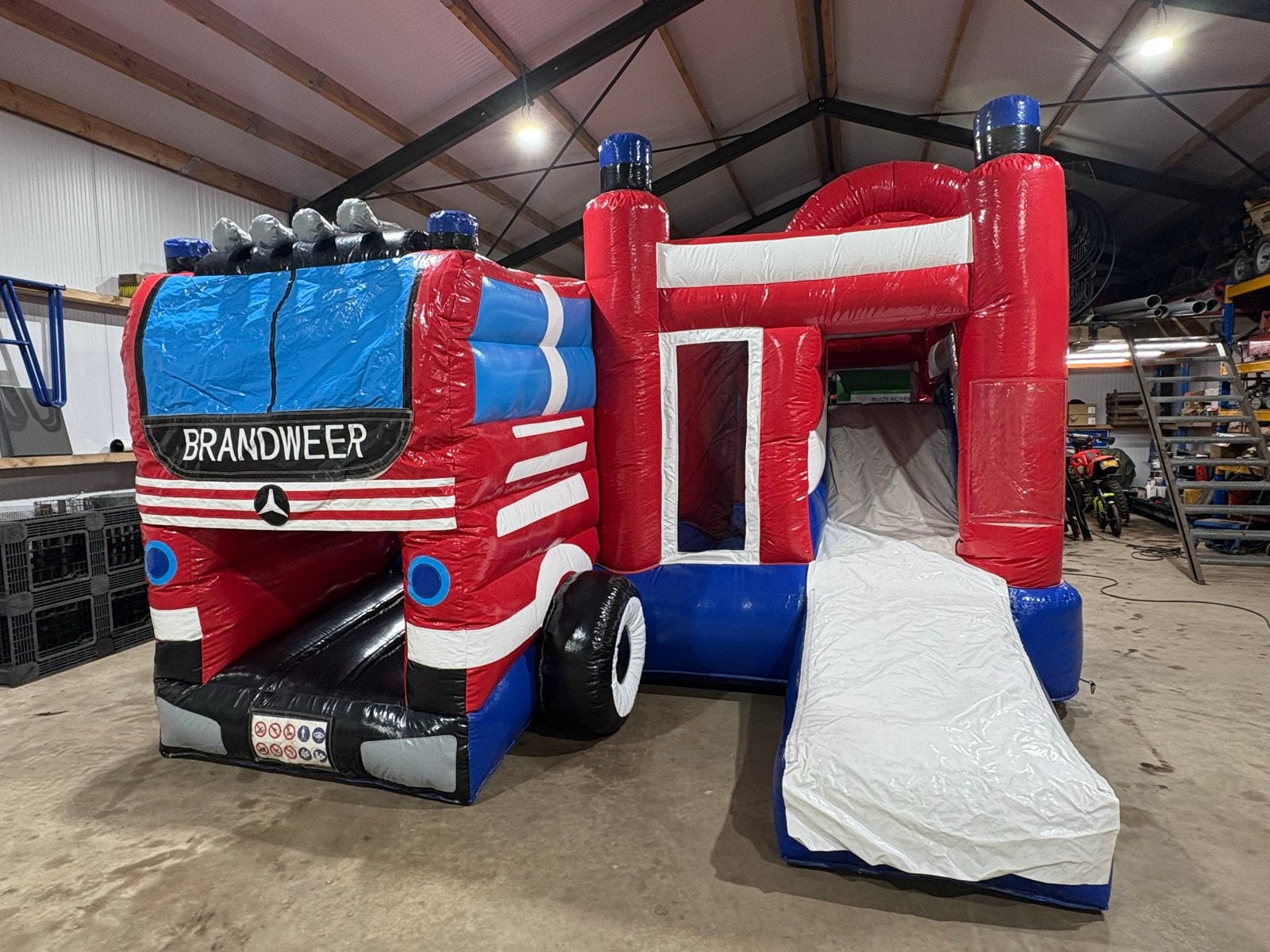 Multiplay Brandweer Springkussen te Huur, Ophalen of Verzenden, Gebruikt