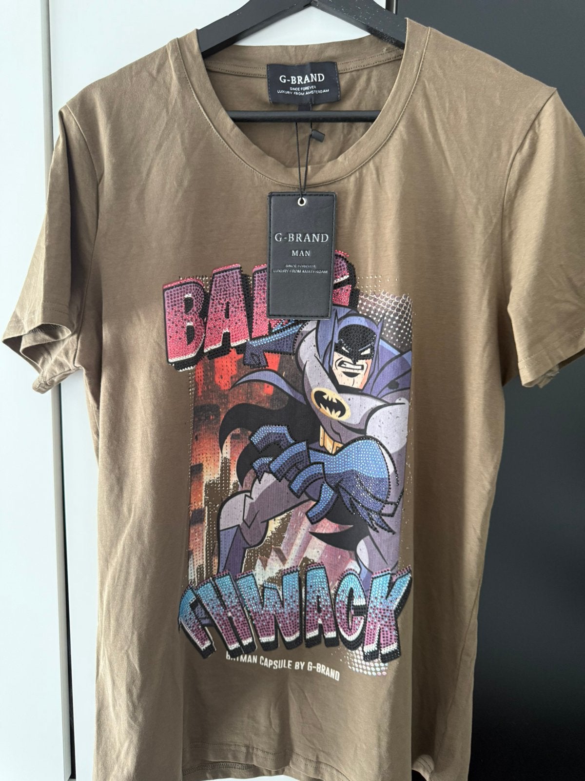 G-Brand MAN Diamanten Batman Tshirt, Ophalen of Verzenden, Nieuw, Maat 52/54 (L), Groen